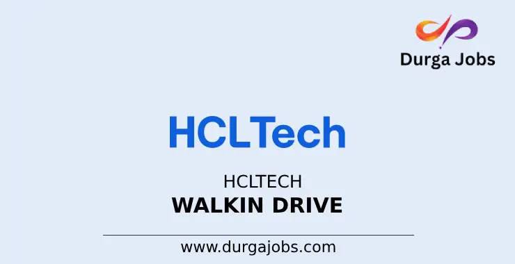 HCLTech walkin Drive 2024