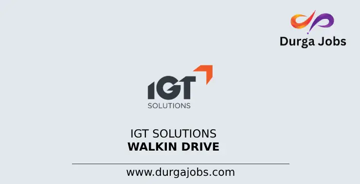 IGT Solutions Walkin Drive 2024